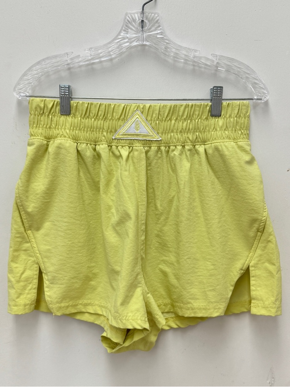 Free People Movement Yellow-green Women's Athletic Shorts with Elastic Waistband